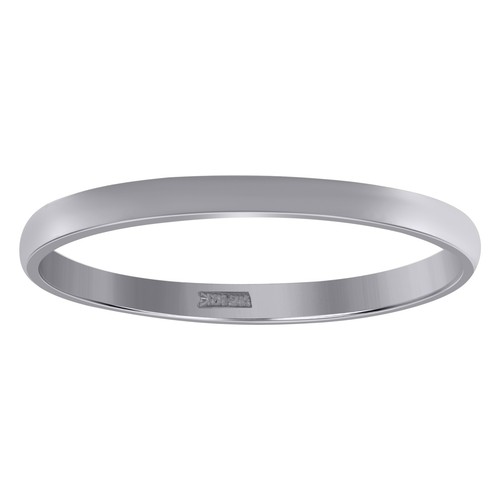 10k weißgold unisex solide - 10k,
