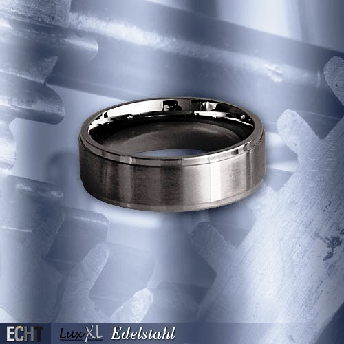 Ring edelstahl matt schlicht - edelstahl,