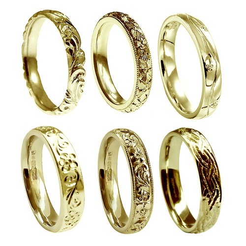 Handgravierte eheringe 9ct - eheringe,